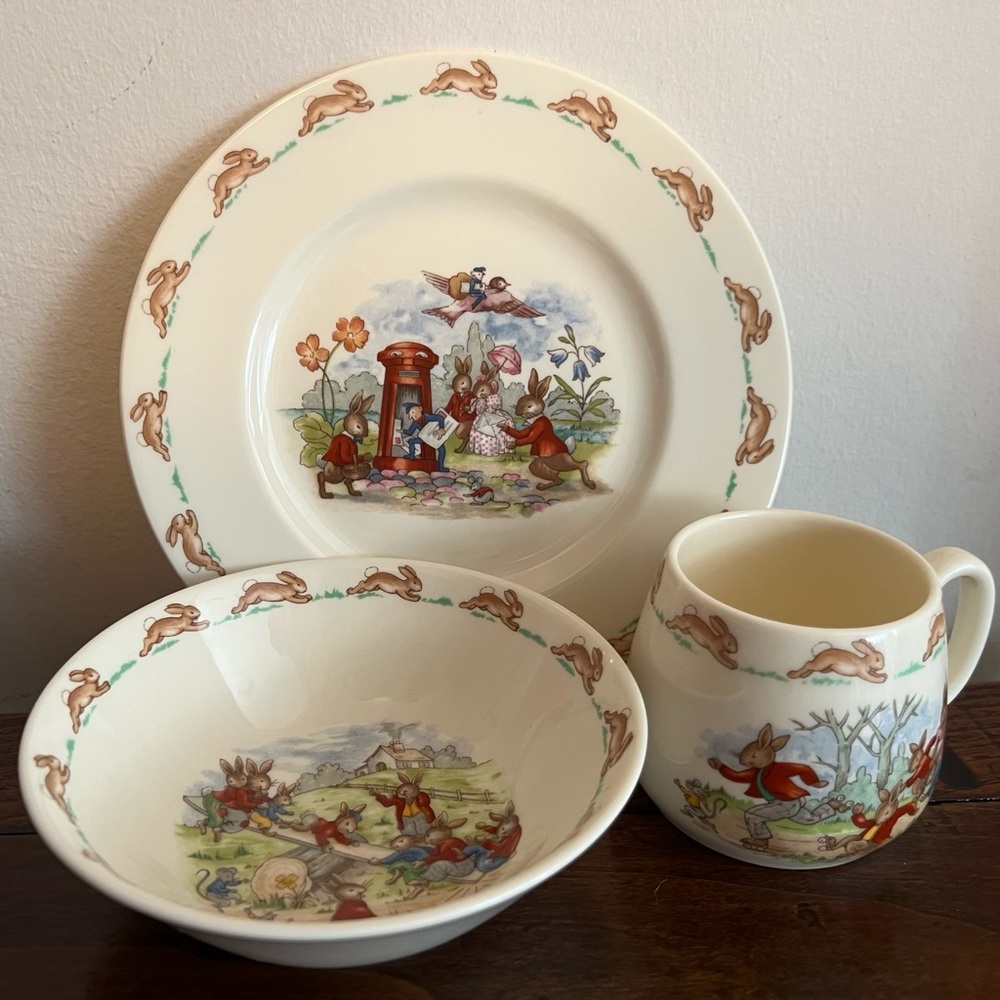 “Bunnykins” Royal Doulton Set - Mug, Bowl and Plate
